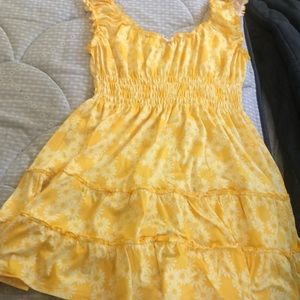 Yellow Floral Tank Urban Outfitters Flowy Dress Size Large